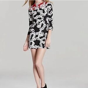 DVF Diane Von Fursternberg Ruri Silk Chain Tunic Dress Size 2